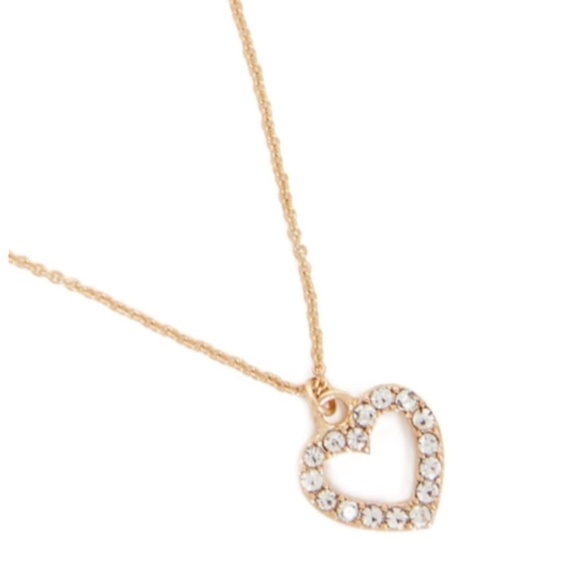 New Heart Charm Necklace Set Gold - Picture 4 of 13